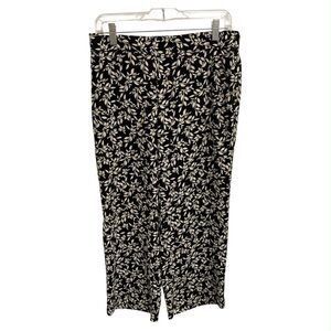 LOFT Monochrome Leaf Pattern Trousers Size M